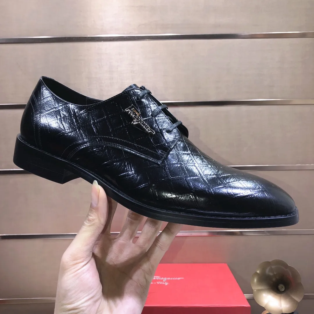 Men's shoes 💰480💰[Ferragamo/Ferragamo] The latest model in the counter, original imported cowhide fabric + sheepskin lining + original luxury metal buckle + original combination outsole, no pressure in comparison 38--44 (custom-made for 45, non-refundable)